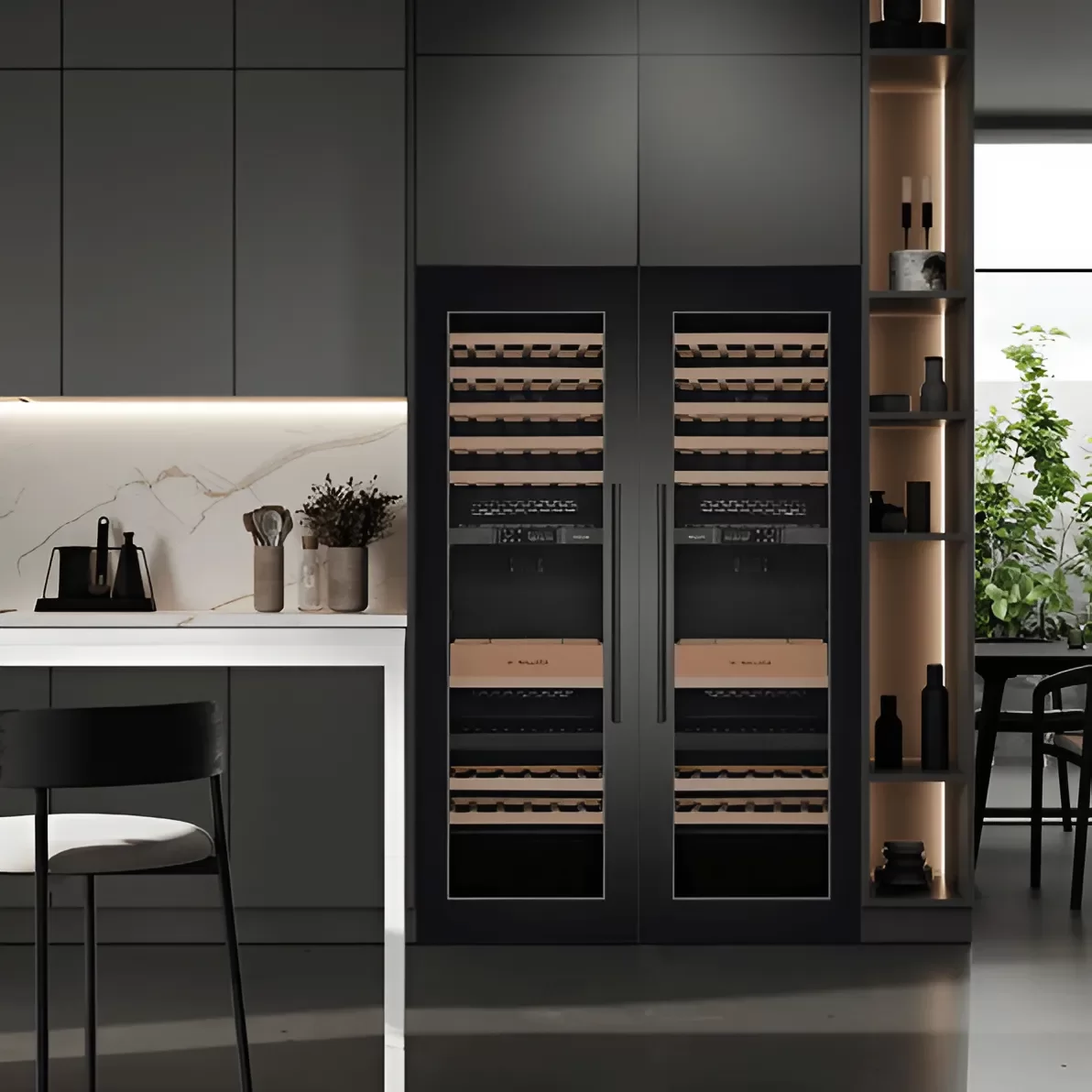 Tủ rượu độc lập và tủ rượu âm Malloca khác nhau thế nào? 1 Tủ rượu độc lập và tủ rượu âm Malloca khác nhau thế nào?