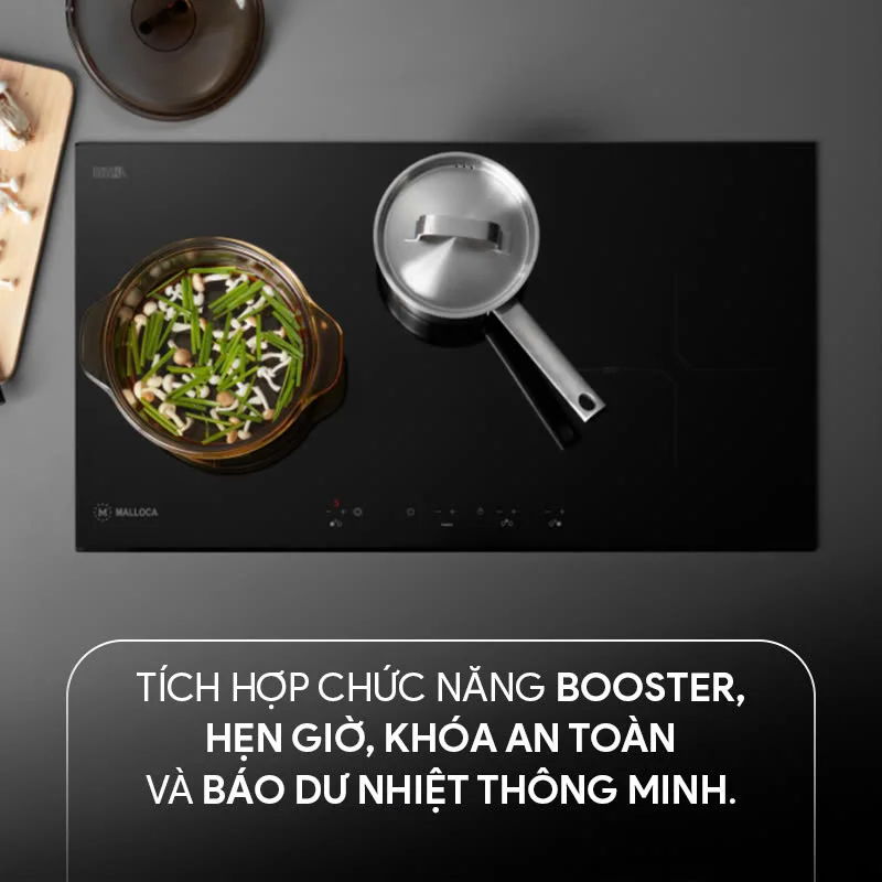 Tính năng thông minh chỉ có trên bếp từ Malloca 2 bếp, bạn biết chưa?