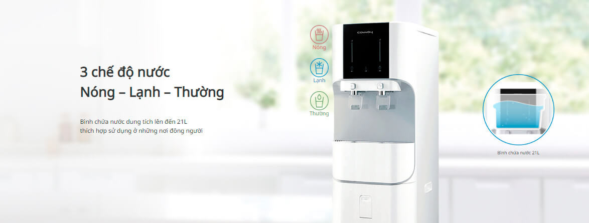 Máy lọc nước nóng lạnh Coway Core CHP-671R – Tủ đứng