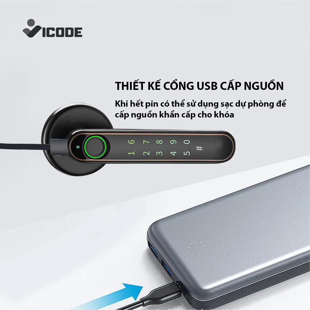 Khóa Thông Minh Vicode VS-010 2 Khóa Thông Minh Vicode VS-010
