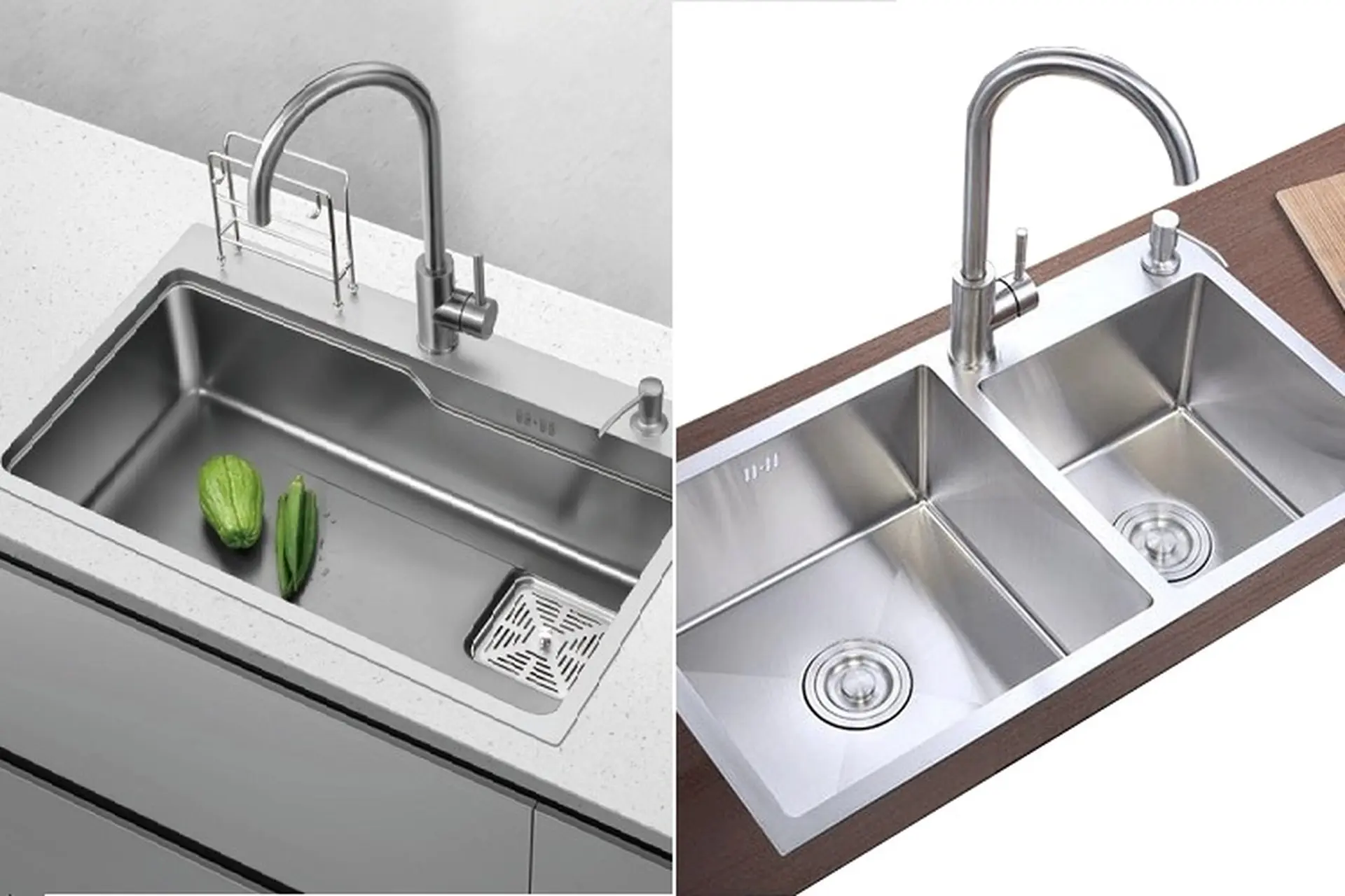 Chậu rửa bát 1 hố hay 2 hố tốt hơn cho gia đình?
