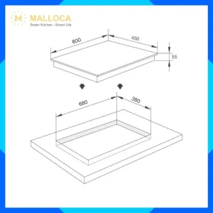 Bếp từ 3 vùng nấu 80cm chống trầy MI803ES 9 Bếp từ 3 vùng nấu 80cm chống trầy MI803ES