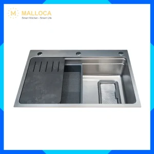 Chậu rửa chén 1 hố Inox 304 hạn chế trầy MS7750SI