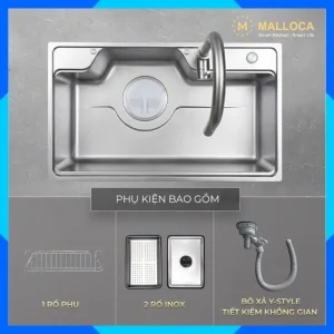 Chậu rửa chén hạn chế trầy ECO MS8048SS