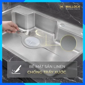 Chậu rửa chén hạn chế trầy ECO MS8048SS