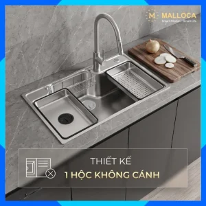 Chậu rửa chén hạn chế trầy ECO MS8048SS