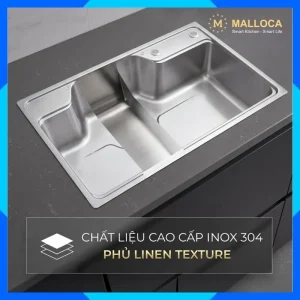 Chậu rửa chén hạn chế trầy ECO MS8048SS