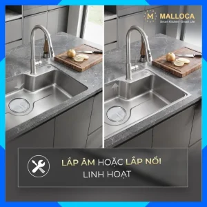 Chậu rửa chén hạn chế trầy ECO MS8048SS