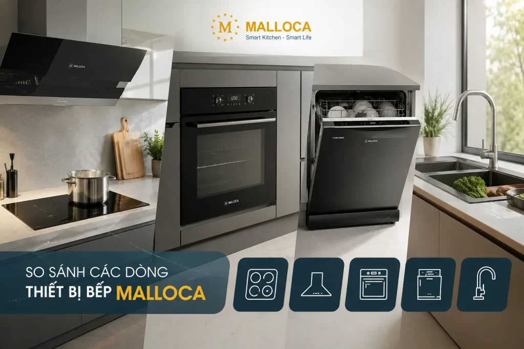 So Sánh Các Dòng Thiết Bị Bếp Malloca