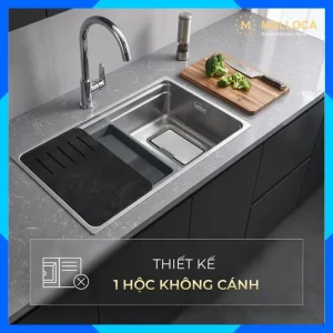 Chậu rửa chén 1 hố Inox hạn chế trầy MS7743SI