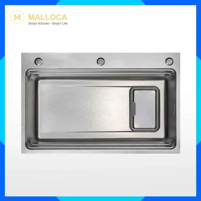 Chậu rửa chén 1 hố Inox 304 hạn chế trầy MS7750SI 9 Chậu rửa chén 1 hố Inox 304 hạn chế trầy MS7750SI