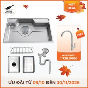 Chậu rửa chén hạn chế trầy ECO MS8048SS