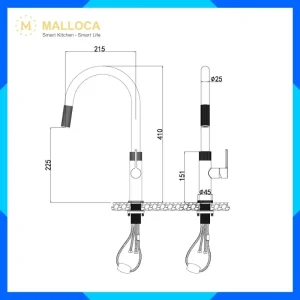 Vòi rửa chén nóng lạnh K1090BM
