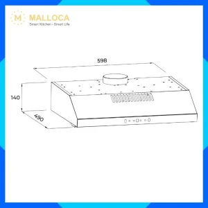 Máy Hút Mùi Malloca Classic MH6014B