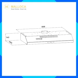 Máy Hút Mùi Malloca Classic MH9014B 900mm (Sao chép)
