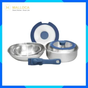 Bộ nồi chảo inox cán rời Malloca Omni SA242